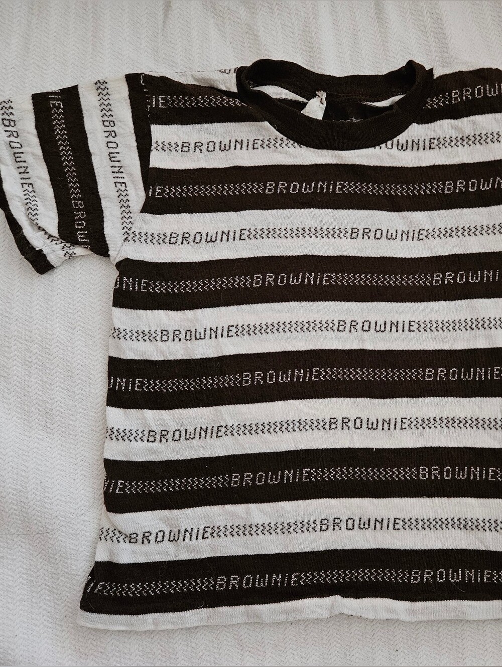 Vintage Girl Scouts Brownie Striped Kids Tee